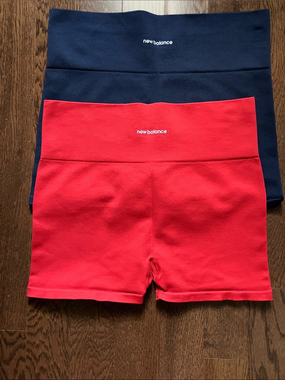 New Balance Two-Pack High-Waist Bike Shorts — Navy & Red w/ FREE jewelry:):)